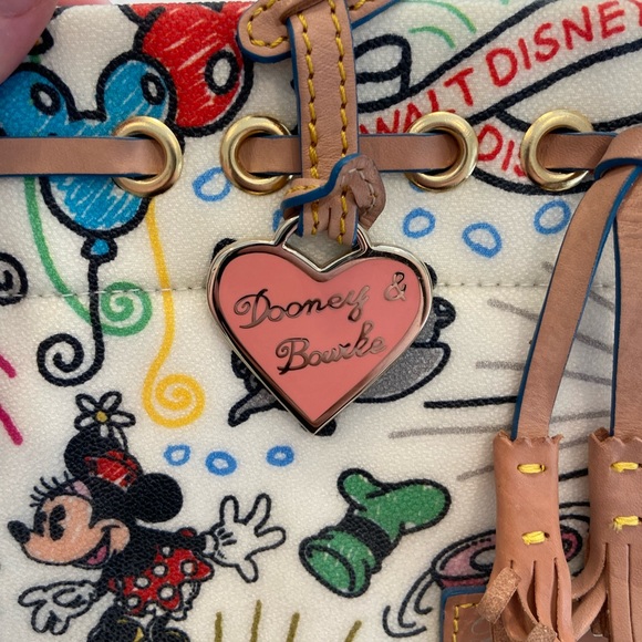 Disney Dooney & Bourke Sketch Tassel Tote Handbag - Picture 8 of 15